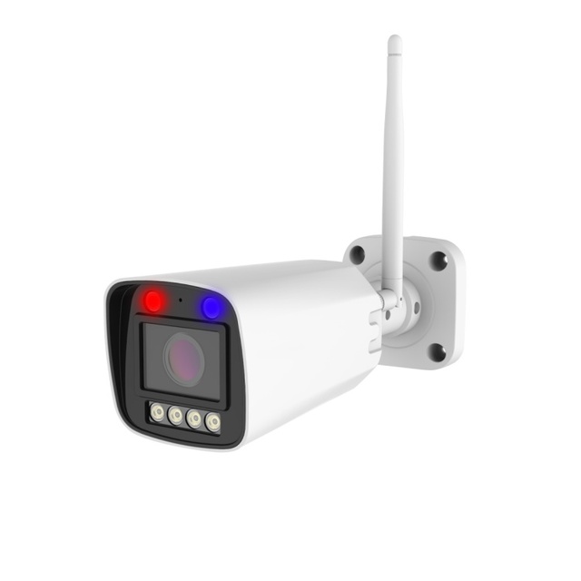 Strobe Warning Light Camera 8MP HD POE Bullet Camera Support P2P Home Security Camera Full Color Night Vision