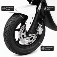 Moto électrique 1200W, 55 km/h, démarrage Bluetooth, frein à disque, écran LED, certifiée CE, usine OEM