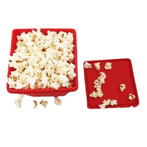Tazón de Silicona Plegable para Hacer Palomitas de Maíz en Microondas, con Tapa, Precio de Fábrica, Personalizable - Product Image 1