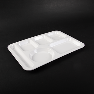 Plateau en mélamine à 6 compartiments de 14 pouces, durable, pour la restauration, idéal pour les cantines, les hôpitaux et les restaurants - Vente en gros à prix abordable - Product Image 4