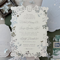 Cartes d'invitation personnalisées avec impression numérique offset, découpe à la presse, gaufrage 3D, impression en relief, carton gaufré, logo personnalisé