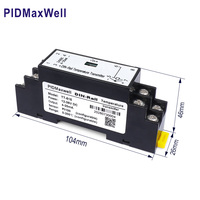 Transmitter Suhu Rel Din PIDMaxwell TT-515 4-20mA Universal RTD PT100 Thermocouple Dapat Dikonfigurasi PC/Aplikasi Bersertifikasi OEM CE