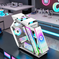 Gabinete de PC Personalizado para Juegos, Torre Media, ATX, RGB, Panel LED, Vidrio Templado, Material Plástico, MicroATX, Logotipo OEM, 300
