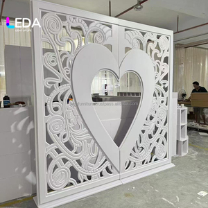 LEDA New Arrival Modern Detachable <b>Heart</b> Shaped White Acrylic Wedding Backdrop Stage <b>Decorations</b> - Product Image 3