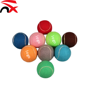 Pelota de tenis de fibra química, juguetes de ejercicio para mascotas, Natural pelota de tenis de goma, logotipo personalizado para perros y gatos, juguete - Product Image 1