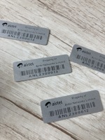 Autocollants personnalisés en aluminium imperméables avec code QR (500 pièces) Codes QR uniques gravés au laser