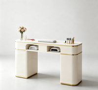 Ensemble table et chaise de manucure de luxe professionnel, taille et couleur personnalisées, table à ongles élégante, mobilier pour salon et institut de beauté