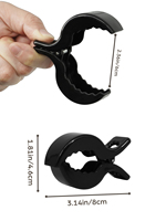 Accessoire de voyage multifonctionnel Large bouche étroitement noir 2 Pcs Blanket Clamp Baby Stroller Clips
