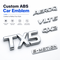 Emblème de voiture en plastique ABS chromé de qualité supérieure, plaque signalétique 3D électroplaquée effet miroir, adhésif 3M, autocollant DIY étanche