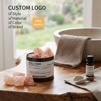 Meilleure Vente : Pierre Parfumée en Argile Naturelle Noire Cristalline pour Intérieur, en Boîte Métallique Remplie de Pierres de Cristal pour la Décoration Domestique