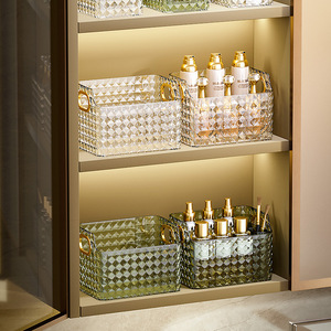 Desktop Storage Box 2L No Lid Solid Color Bathroom Organizer For Cosmetic And Lipstick Tidy Storage - Product Image 4