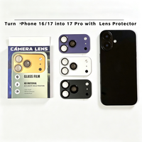 Nouvel Arrivage : Cache-objectif métallique pour iPhone 16/17, transformation rapide pour iPhone 17 Pro, coque de protection adhésive