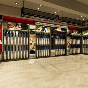 Aménagement intérieur de boutique de sport haut de gamme, petite boutique de sport avec présentoirs sur mesure, étagères murales durables - Product Image 3