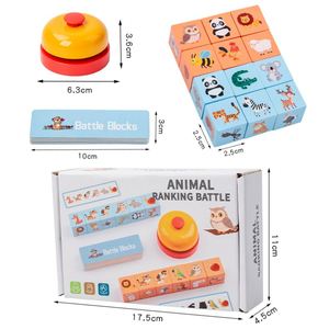 Juego de Bloques de Madera con Patrones de Animales de Granja/Marinos/Safari para Niños, Juego de Reconocimiento de Formas - Product Image 1