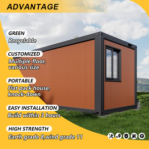 Panneau "sandwich" mobile en acier de haute qualité Villa modulaires paquet plat conteneur pliant tropical maison pliable maison préfabriquée - Product Image 5