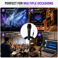 Microphone dynamique portable PM 209 pour karaoké, microphone filaire pour enseignement et conférences en église