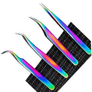 Pince à épiler de précision ASAP en acier inoxydable écologique et durable de 10 mm avec pointe lisse pour faux cils et usage esthétique - Product Image 1