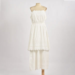 Fournisseur direct d'usine, robes de loisirs 100% coton, meilleure vente, robe à col carré - Product Image 1