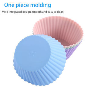 ZGBROTHERS TSH-MJ-06 Moule à muffins et à gâteaux rond en silicone de 7 cm de diamètre pour la pâtisserie DIY, qualité alimentaire, lavage à la main uniquement - Product Image 6