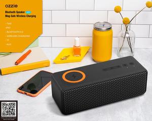 Haut-parleur Bluetooth Ozzie OEM D20 noir 2000mAh avec charge sans fil <span class=keywords><strong>Magsafe</strong></span> micro intégré TF AUX lecteur audio portable - Product Image 4