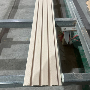 Panel de Pared Impermeable de WPC, Revestimiento de Techo de <span class=keywords><strong>PVC</strong></span> con Aspecto de <span class=keywords><strong>Madera</strong></span>, Panel de Pared Interior Acanalado para Interiores - Product Image 1