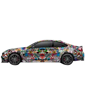 Original Factory Newest Fashion Graffiti Car Body Wrap Films custom car wrap wrapping