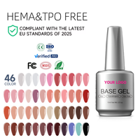 2025 personnalisé votre Logo Hema gratuit apprêt pour ongles marque privée Gel de Base sans TPO Gel vernis couche de Base pour ongles