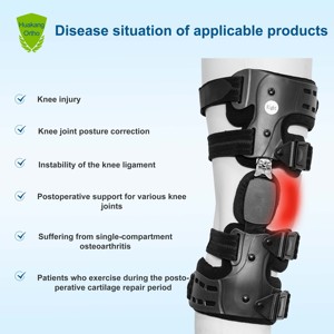 Rodillera OA ligera y ajustable con bisagra vertical única para alivio medial/lateral <span class=keywords><strong>de</strong></span> la osteoartritis - Product Image 3