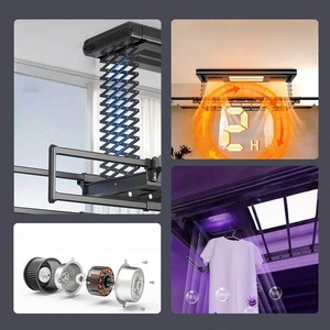 Intelligent electric lifting clothes drying rack balcony folding household invisible clothes drying pole - Product Image 6