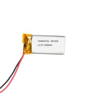 120mah 401428 3,7 v cilíndrico oem de alta temperatura de la batería de polímero de litio de células paquete - Product Image 1