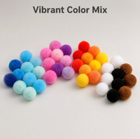 2000 pièces de mini pompons doux et moelleux de couleurs assorties 8 mm, pour accrocher, projeter, accessoires pour cheveux d'enfants, jouets, décoration, bricolage, fournitures de couture et de loisirs créatifs