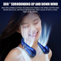 Ventilateur de cou suspendu avec écran numérique, ventilateur sans lame, ventilateur de cou portable, mini climatiseur, ventilateurs électriques rechargeables par USB