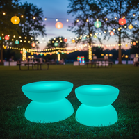 Meubles lumineux LED d'extérieur, imperméables, rechargeables, avec télécommande, ensemble table et chaises pour fête, boîte de nuit, événement