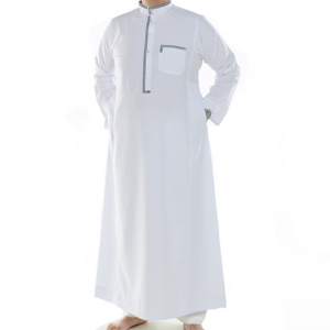 Abiti arabi <span class=keywords><strong>musulmani</strong></span> all'ingrosso abiti da uomo in puro colore liturgico <span class=keywords><strong>vestiti</strong></span> in Cashmere lavato abiti Qatari - Product Image 3