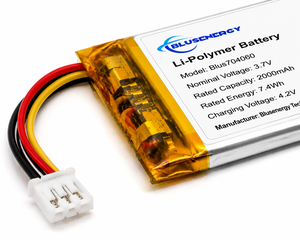 แบตเตอรี่ลิเธียมโพลิเมอร์ 3.7V 2000mAh รุ่น 704060 แบบชาร์จได้ พร้อมขั้วต่อ สำหรับอุปกรณ์ติดตาม GPS และอุปกรณ์สวมใส่ - Product Image 3