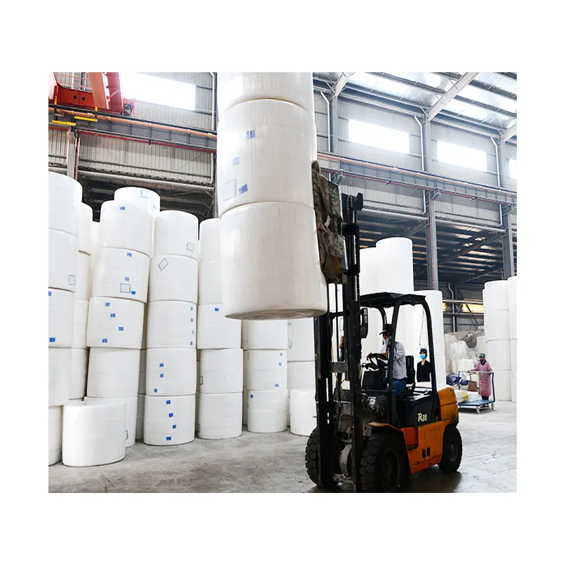 Wholesale tissue paper soft raw material 100% virgin wood pulp sanitary paper tissue toilet paper mother roll