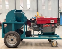 Broyeur à marteaux diesel portatif de sciure fabriqué en Chine