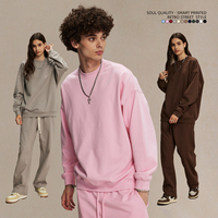 Sudadera con Capucha Extra Grande para Hombre, 430g, 100% Algodón, Bordado 3D, Estampado, Estilo Urbano Ecológico, Moda Otoñal