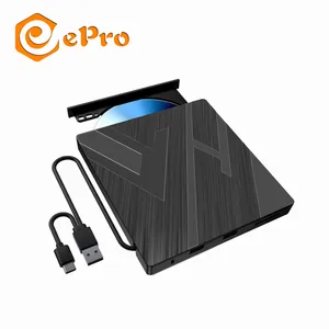 5 في 1 محرك أقراص دي في دي خارجي من النوع C+USB3.0 علبة محركات مجانية كتابة CD-RW DVD-RW بصري لحاسوب محمول ويندوز 10