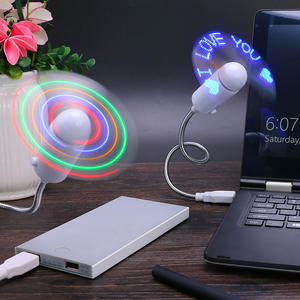 Customized Words Summer Manual Little Custom Powerful Fans Phone Flash Usb Led Mini Led Fan - Product Image 1