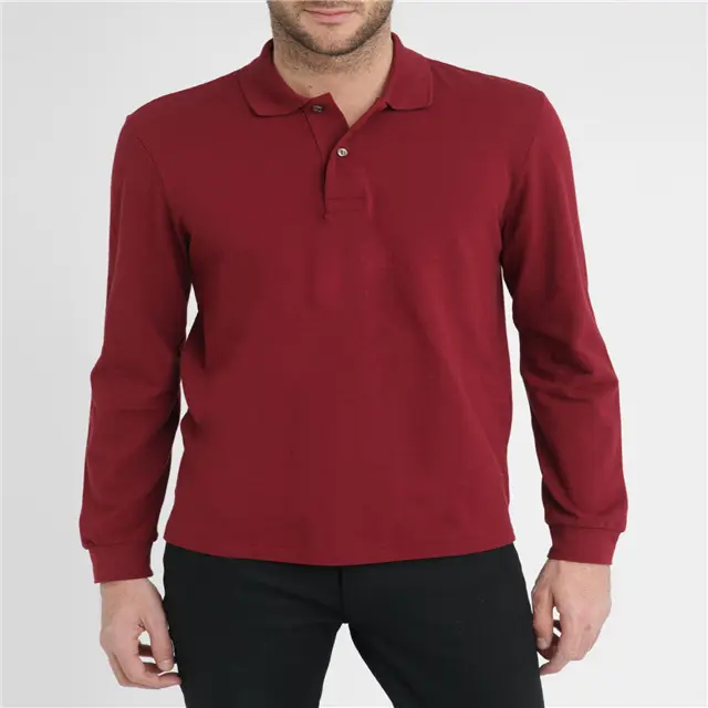 Wholesale Polo Shirt Long Sleeve New Design Mens Polo Shirts 100 percent cotton polo shirts