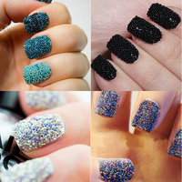 Perles de caviar pour nail art, strass pour ongles, micro-billes de cristal, perles en braille, décorations 3D pour nail art