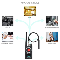 Détecteur de caméra cachée anti-espion K18 Détecteur de signal GPS GSM RF pour la protection de la vie privée