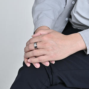 Men's Tungsten Steel <b>Rings</b> 6mm 8mm Cross Engraved Geometric Design For Couples Gift Jewelry - Product Image 4