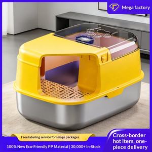 Bac à litière pour chat adulte le plus vendu à l'international, extra-large, style couloir, fermé et pliable, vente en gros - Product Image 5