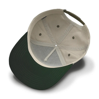 Casquette de baseball à 5 panneaux en coton à deux tons, non structurée, avec logo brodé personnalisé en 3D, personnalisable pour le golf