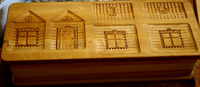 Kit de maison en pain d'épice en bois Rouleaux à pâtisserie dans une boîte Maison en pain d'épice Blocs en bois Ensemble de maisons de Noël en pain d'épice en bois