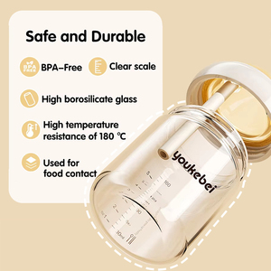 Bouteille de lait pour bébé anti-colique <span class=keywords><strong>en</strong></span> <span class=keywords><strong>verre</strong></span> personnalisée avec logo, sans BPA, pour <span class=keywords><strong>nouveau</strong></span>-nés, 80 ml/160 ml/240 ml - Product Image 4