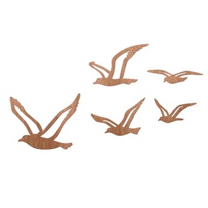 Dekorasi Dinding Burung Camar Kayu, Hiasan Burung Camar Kayu, Seni Dinding Camar Kayu, Bentuk Potongan Siluet - Product Image 1