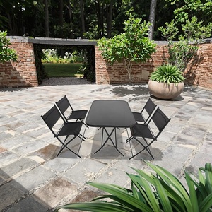 Hiện Đại Xách Tay Có Thể Gập Lại Bền Ban Công Sân Sau Sân Vườn Nhà Hàng Thanh <span class=keywords><strong>Bistro</strong></span> Ăn Uống Đồ Nội Thất Ngoài Trời Bàn Ghế Bộ - Product Image 2